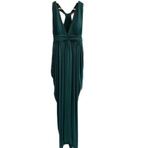 Bebe Emerald Satin Dress